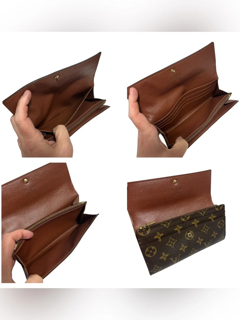 Louis Vuitton Sarah Monogram Leather Long 2007 Wallet on Chain